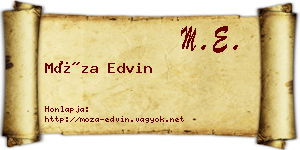 Móza Edvin névjegykártya